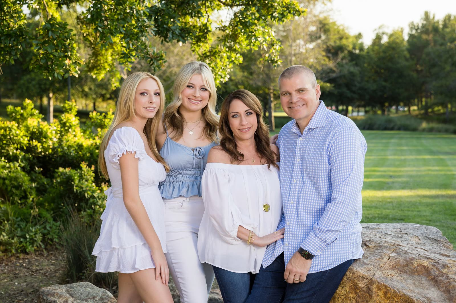 Family portrait photographed at home