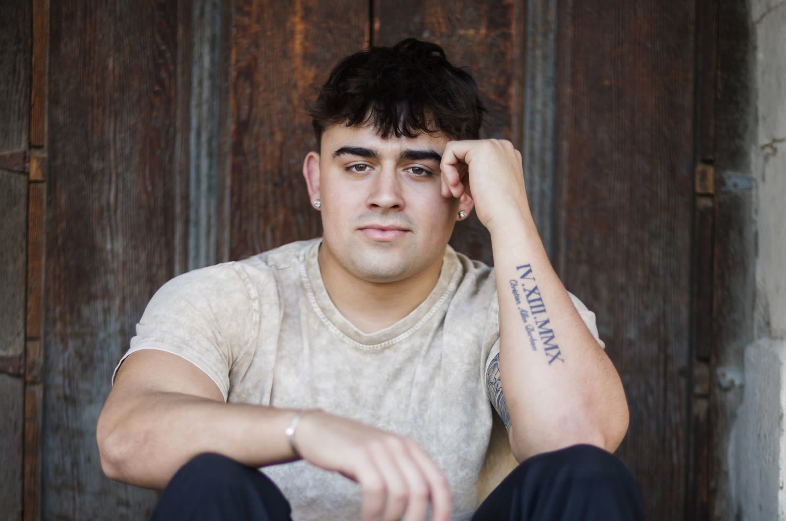Senior portrait of a young man photographed on location