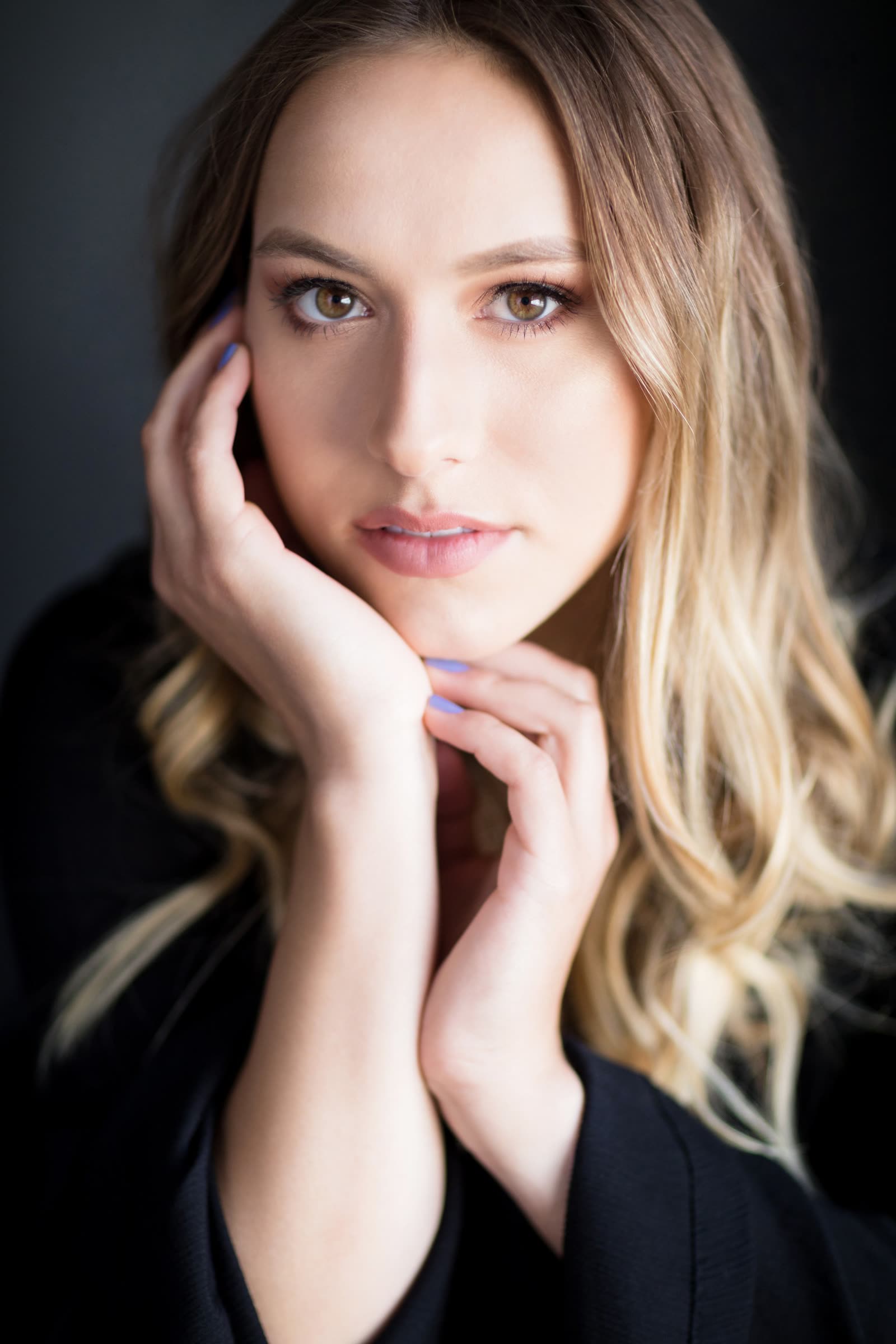 Portrait made in the natural light studio in Laguna Canyon